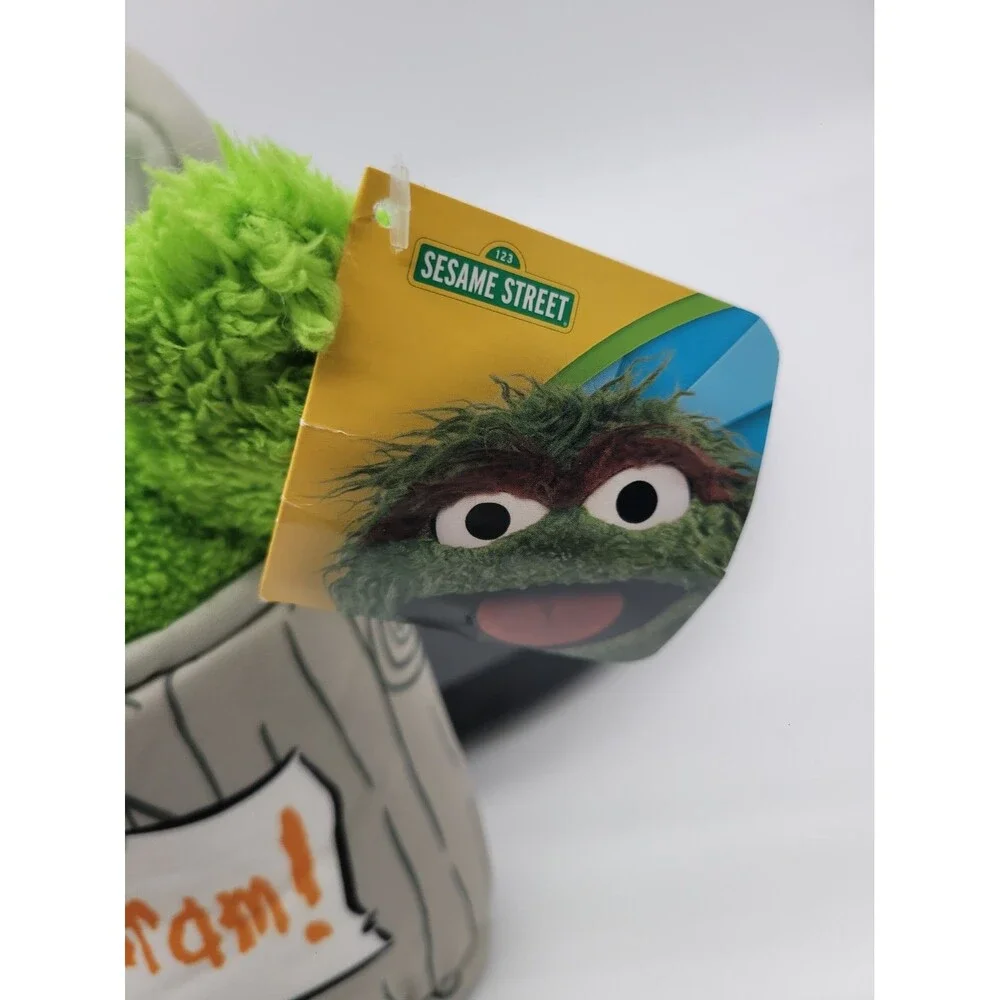 Kohl’s Cares Oscar the Grouch Plush in Trash Can “Scram!” Sesame Street Toy 12